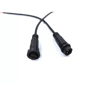 Czarny M12 4-stykowe wodoodporne złącze kablowe 250 V Napięcie znamionowe męskie