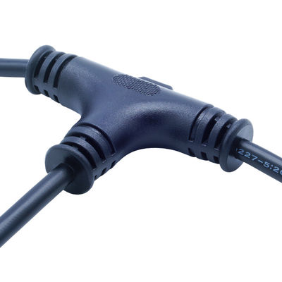 IP68 wodoodporny złącze typu T o napięciu 250V 10A wtyczka z nylonu/PVC