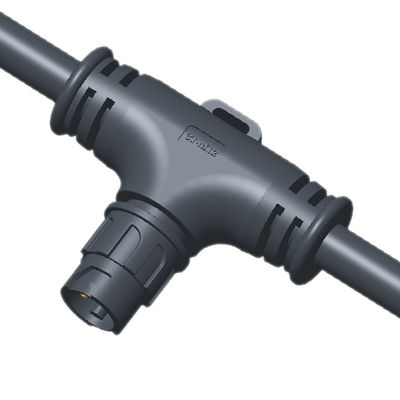 IP68 wodoodporny złącze typu T o napięciu 250V 10A wtyczka z nylonu/PVC
